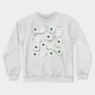 Clover & Bunny Pattern Crewneck Sweatshirt